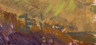 Josef Bino (1881 – 1947) - Podzimní krajina s vřesovištěm