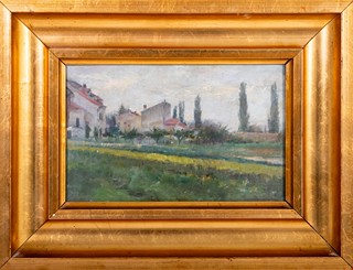 František Dvořák (1862 – 1927) - Cypřiše v zahradě