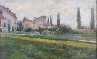 František Dvořák (1862 – 1927) - Cypřiše v zahradě