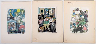 Josef Novák (1902 – 1987) - Triptych pohádkových ilustrací