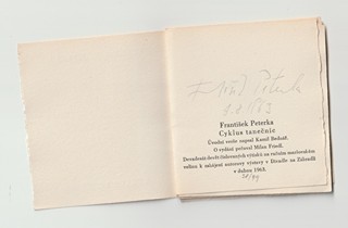 František Peterka (1920 – 2007) - Bibliofilie s devíti grafikami "Cyklus tanečnic"