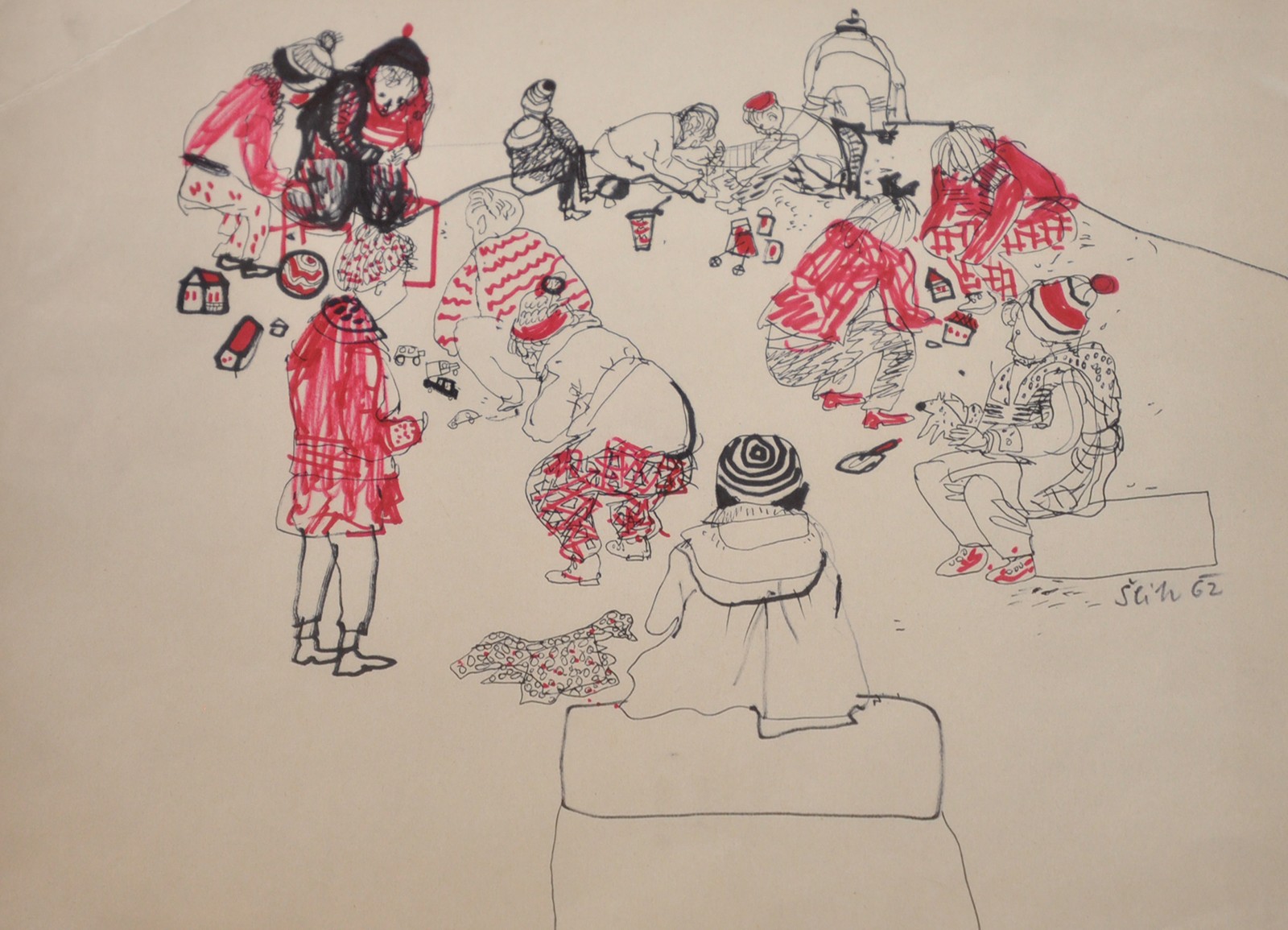 Jiří Šlitr (1924 - 1969) - Děti v pískovišti