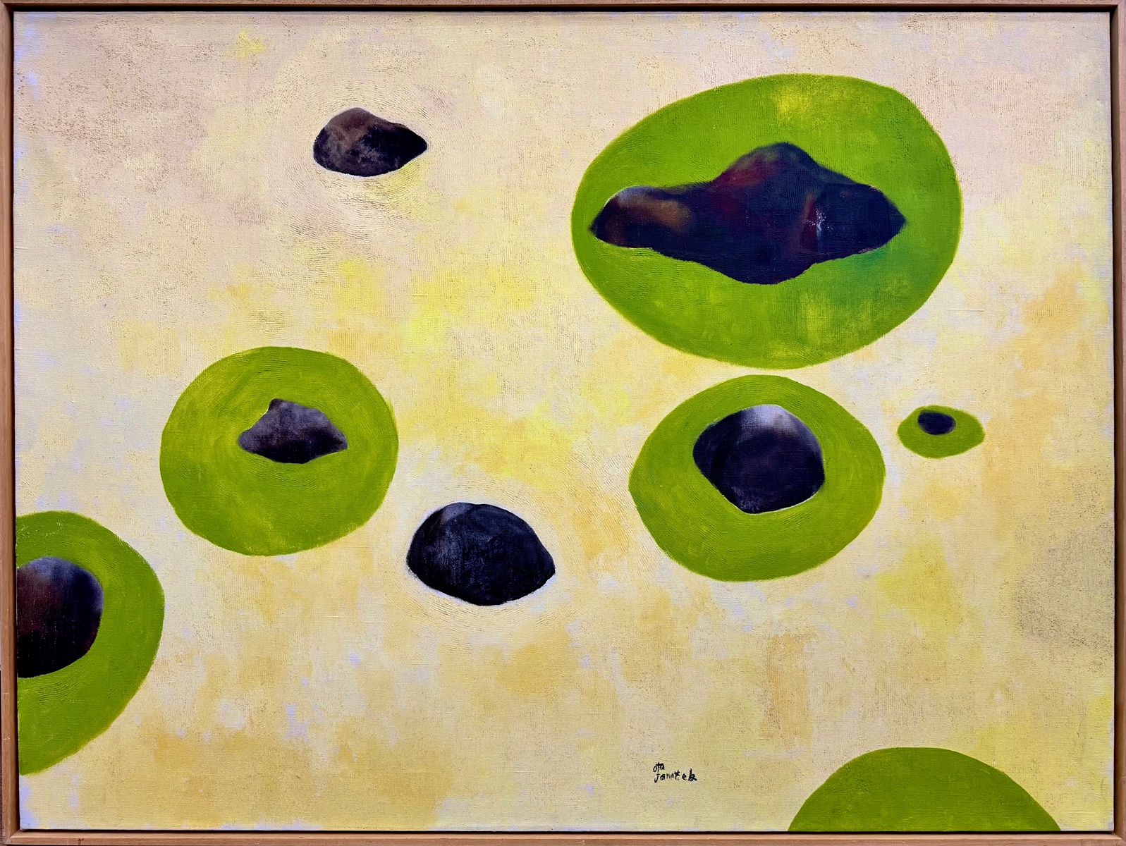 Ota Janeček (1919 - 1996) - Japan Stone Garden 1981 I Velký formát I Vystavované dílo, zařazené v soupisu děl Oty Janečka pod číslem 2014 I K dílu přiložen certifikát pravosti od syna autora Ing. Tomáše Janečka.