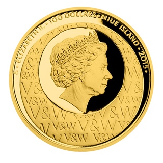 Zlatá dvouuncová investiční mince Voskovec a Werich proof