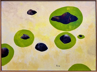 Ota Janeček (1919 - 1996) - Japan Stone Garden 1981 I Velký formát I Vystavované dílo, zařazené v soupisu děl Oty Janečka pod číslem 2014 I K dílu přiložen certifikát pravosti od syna autora Ing. Tomáše Janečka.
