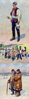 Vladimír Štěpánek (1906 - 1991) - Konvolut tří folklorních děl I Velký formát