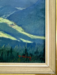 Bohumil Pospíšil (1914 - 1996) - Konvolut tří olejomaleb I F. Hanuš Hérink (1889-1958) I Žně na Ostravsku I Horská krajina I Tání