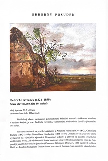 Bedřich Havránek (1821 - 1899) - Staré stavení I K dílu přiložen odborný posudek od PhDr. Naděždy Blažíčkové - Horové a PhDr. Šárky Leubnerové.