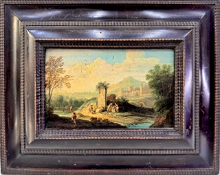 Norbert Grund (1717 - 1767) - Jižní krajina I Norbert Joseph Carl Grund ze sbírky Oscara a Marii Salzer z Californie z majetku Metropolitního muzea ve Fresnu USA pod inventárním číslem L. 8446. Zakoupeno v Dorotheum Vídeň 2011.