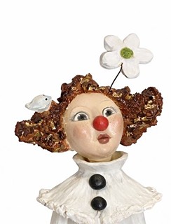 Jester with flower