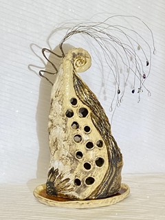 Peacock – Original Ceramic Sculpture by Andrea Máchová