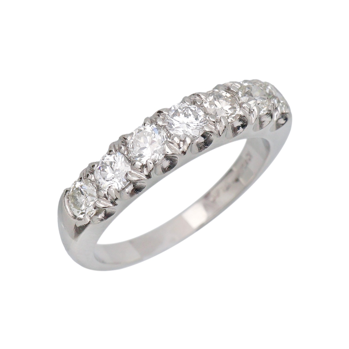 Art deco platinový prsten s přírodními brilianty 0,90 ct