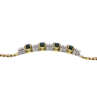 Zlatý náramek s přírodními safíry 3ct a diamanty 0,70ct