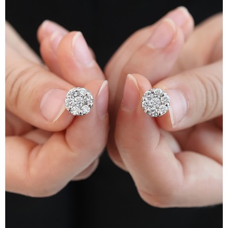 Zlaté náušnice s přírodními brilianty 1,40 ct