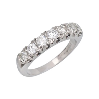 Art deco platinový prsten s přírodními brilianty 0,90 ct