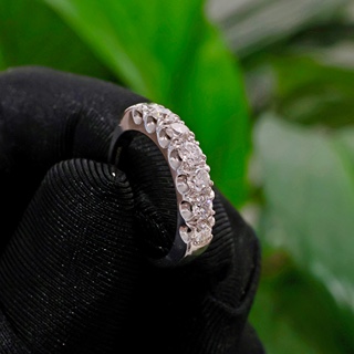 Art deco platinový prsten s přírodními brilianty 0,90 ct