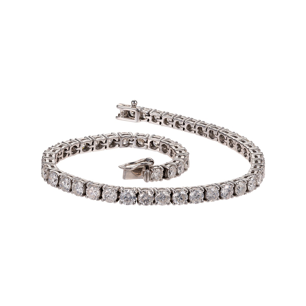 Diamantový náramek z bílého zlata, celkem 6,00 ct