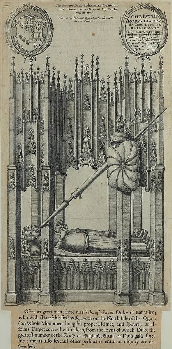 Václav Hollar (1607 – 1677) - Náhrobek Johna z Gauntu, vévody z Lancasteru a jeho ženy
