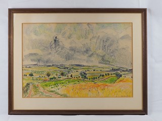 Bohumír Dvorský (1902 – 1976) - Letní krajina z Olomoucka