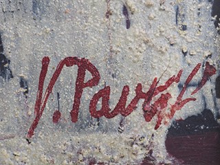 Václav Pavlík (1901 – 1966) - Zahradní zátiší s ptáčky a psem