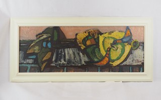 Václav Pavlík (1901 – 1966) - Zahradní zátiší s ptáčky a psem