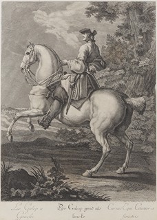 Johannes El. Ridinger (1698 – 1767)  - Der Galop gerad aus lincks