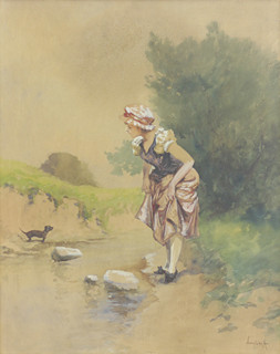 Antal Neogrády (1861-1942) - Na břehu potoka