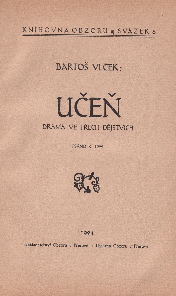 Josef Bieber - Bartoš Vlček: Učeň