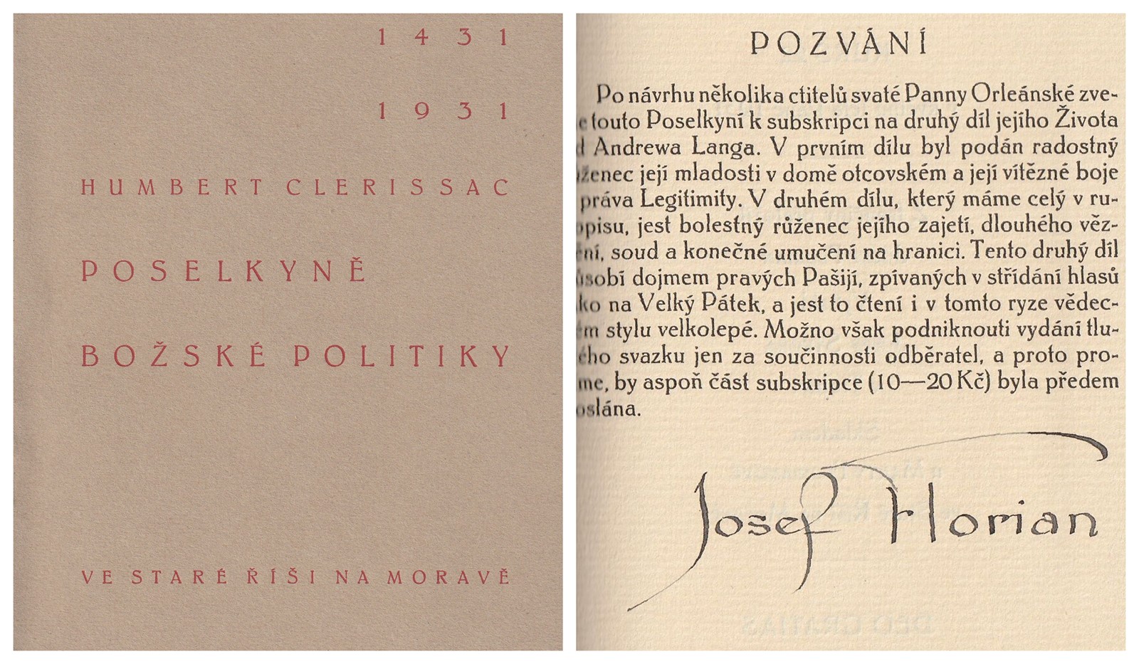 Josef Florian - H. Clerissac: Poselkyně božské politiky