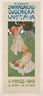 Karel Stroff  - Plakát Zahradnicko - ovocné výstavy 1910