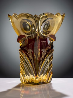 Rudolf Hloušek (1909 - 1992) - Art Deco váza „Sova“ | Rafinérie Rudolf Hloušek, Železný Brod