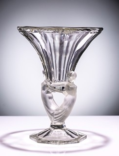 Art Deco figurální váza „Nymfy“ | Sklárna Libochovice