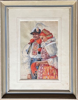 Antoš Frolka (1877-1935) - Pár v krojích