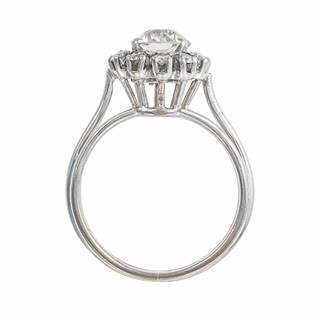 Diamantový prsten z bílého zlata 1,30 ct - certifikováno