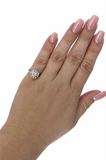Diamantový prsten z bílého zlata 1,30 ct - certifikováno