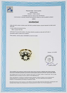 Diamantový prsten z bílého zlata se vzácně bílými diamanty 0,67 ct – certifikováno