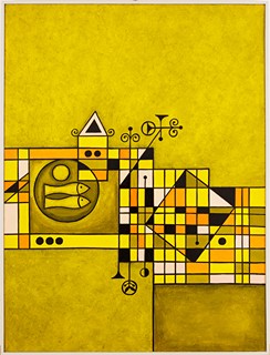 Kubíček Jiří (1930 - ) - Mříž s dvěma rybkami