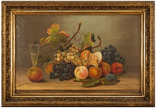 Ströminger Vilém (1845 - 1901) - Zátiší s ovocem a pohárem