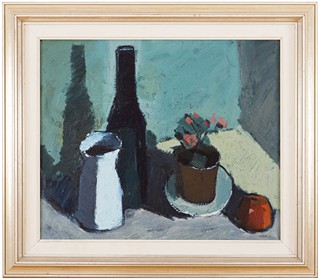 Vaca Karel (1919 - 1989) - Zátiší se sklenicí a květinou