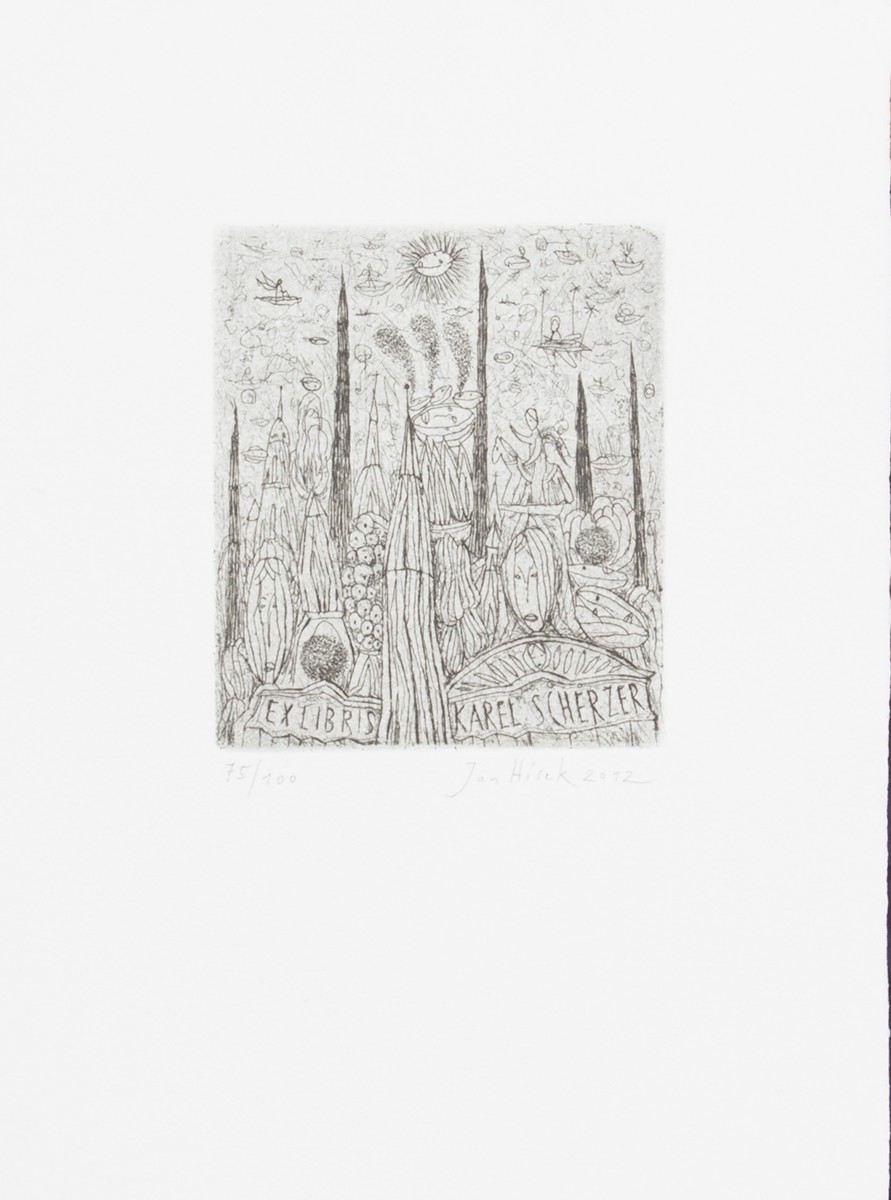 Jan Hísek (1965) - Exlibris Karel Scherzer