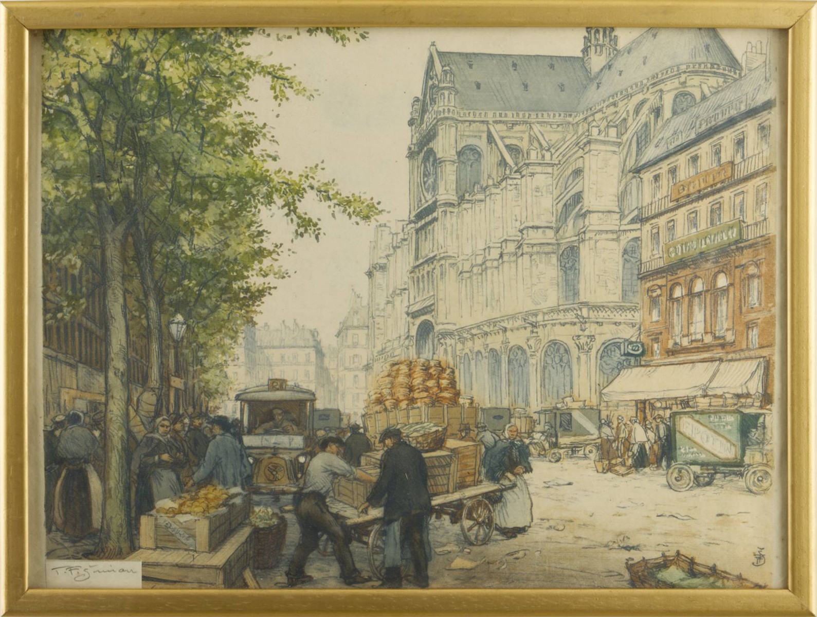 František Tavík Šimon (1877-1942) - LES HALLES ET L‘ÉGLISE SAINT