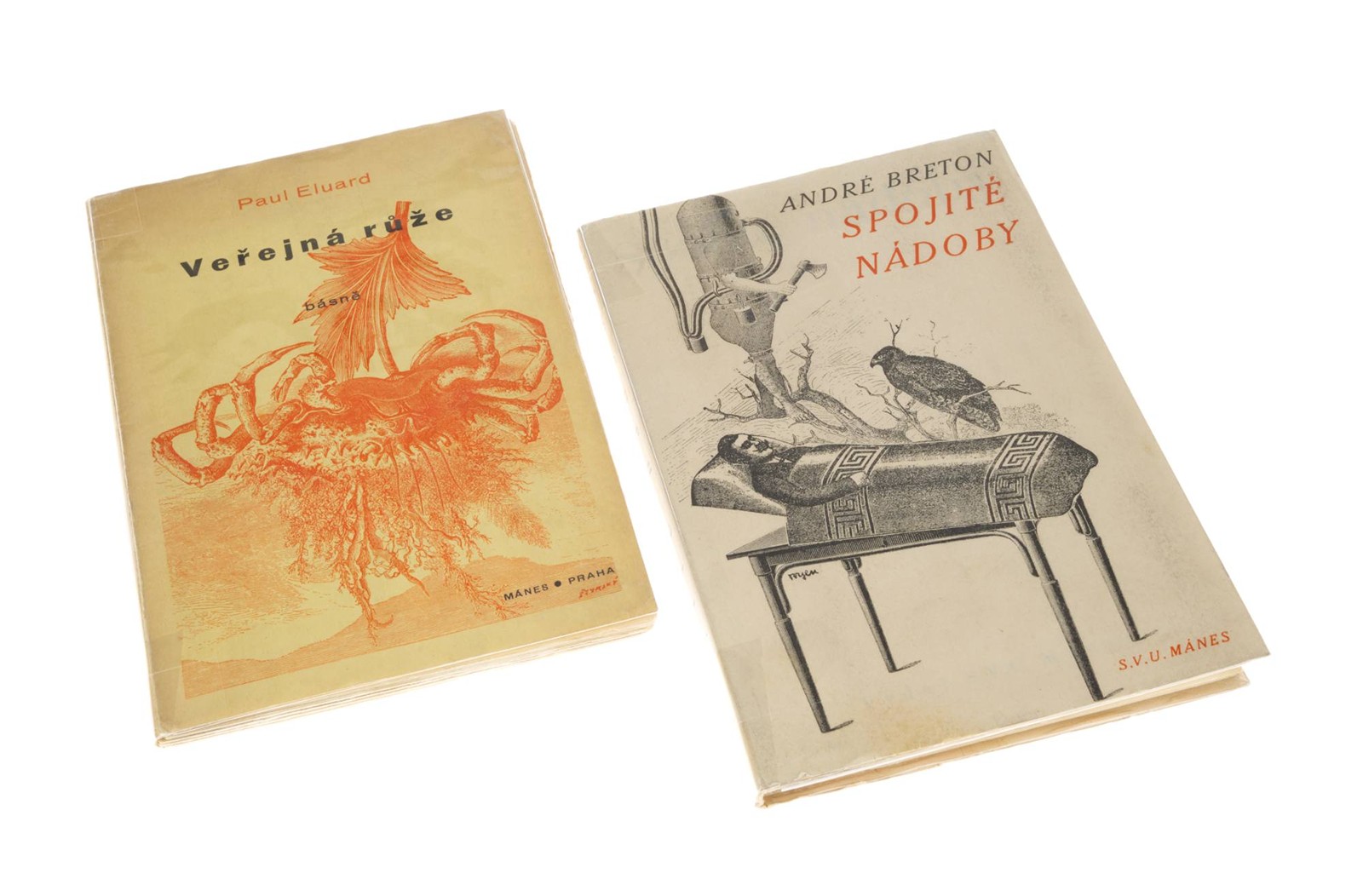 André Breton (1896-1966) Paul Éluard (1895-1952) - DVOJICE SURREALISTICKÝCH PUBLIKACÍ