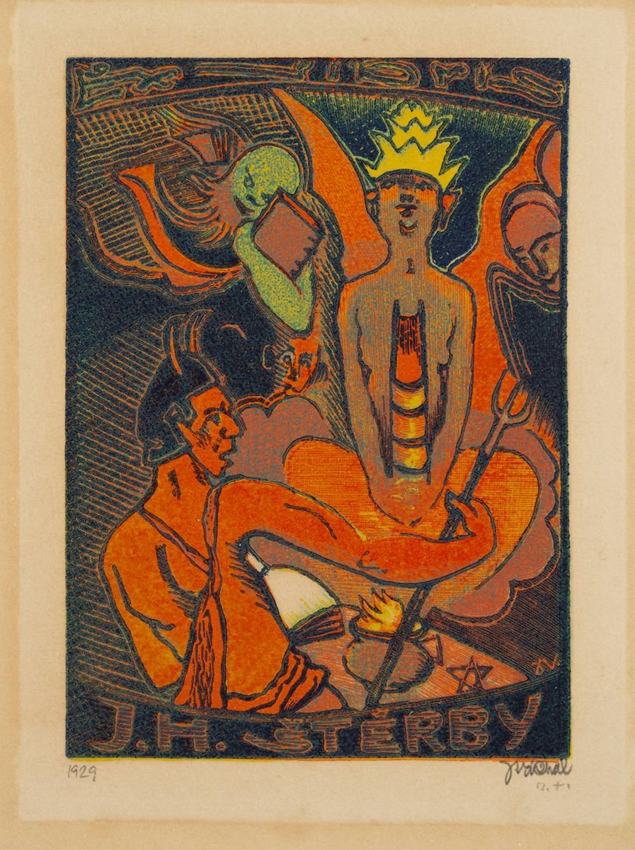 Josef Váchal (1884-1969) - EX LIBRIS J. H. ŠTĚRBY