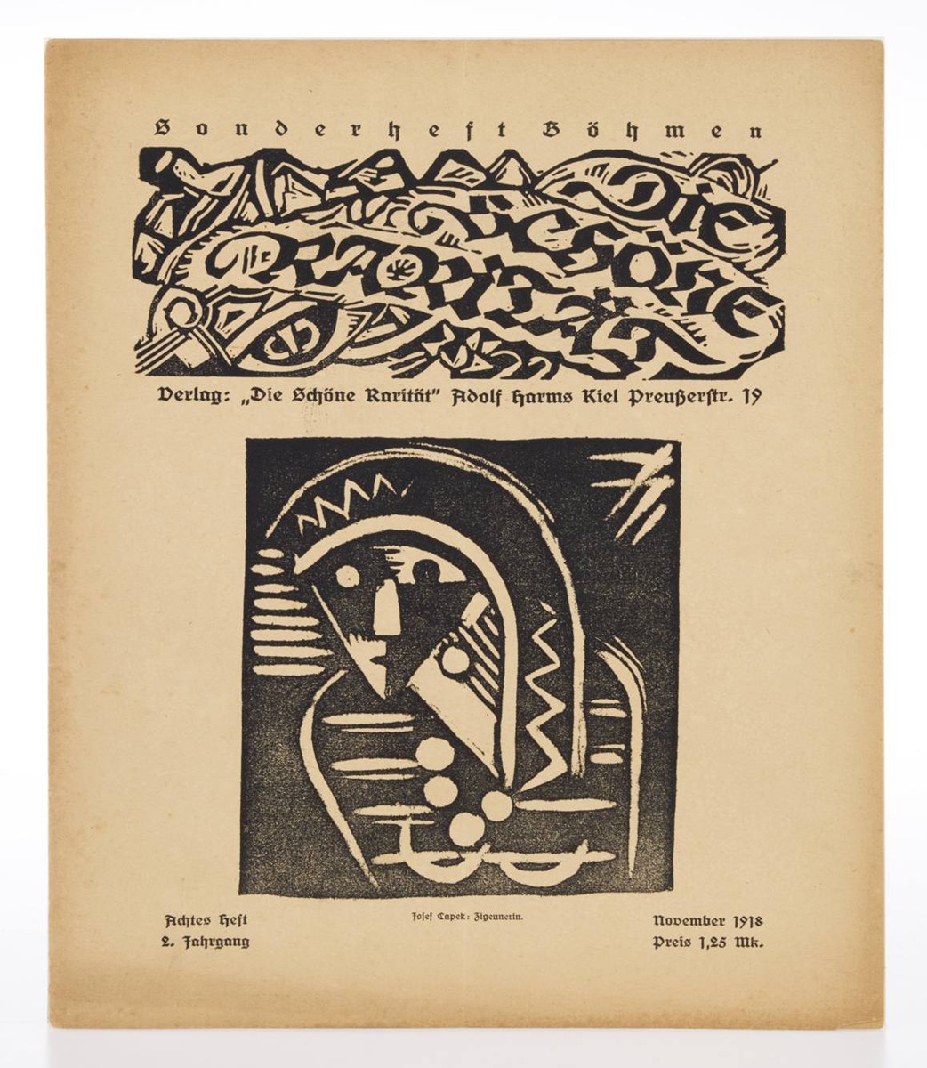Josef Čapek (1887-1945) Různí autoři - DIE SCHÖNE RARITÄT. MONATSSCHRIFT FÜR EXPRESSIONISTISCHE LITERATUR UND GRAPHIK. SONDERHEFT BÖHMEN