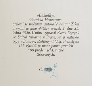 Gabriel Hanotaux (1853-1944) Josef Hodek (1888-1973) - BIBLIOFILOVÉ