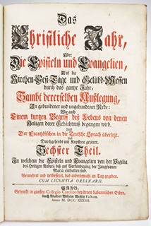 DAS CHRISTLICHE JAHR