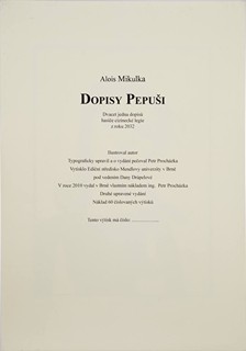 Alois Mikulka (1933) - DOPISY PEPUŠI