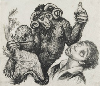 Míla Doleželová (1922-1993) - SOUBOR ČTRNÁCTI KRESEB KE KNIZE ZPÍVAJÍCÍ HOUSLE - CIKÁNSKÉ POHÁDKY