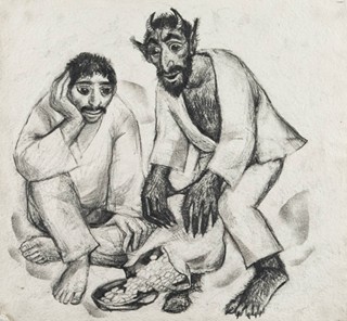 Míla Doleželová (1922-1993) - SOUBOR ČTRNÁCTI KRESEB KE KNIZE ZPÍVAJÍCÍ HOUSLE - CIKÁNSKÉ POHÁDKY