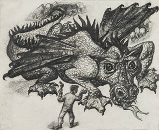 Míla Doleželová (1922-1993) - SOUBOR ČTRNÁCTI KRESEB KE KNIZE ZPÍVAJÍCÍ HOUSLE - CIKÁNSKÉ POHÁDKY